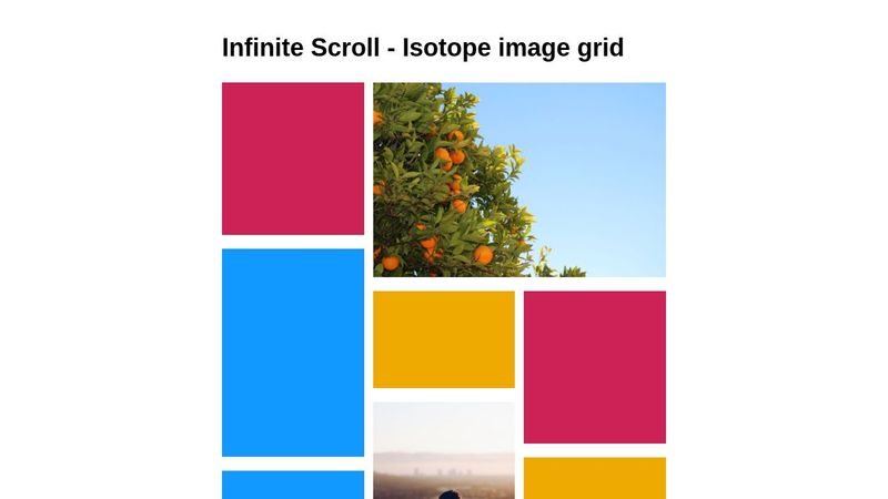 Infinite Scroll - Isotope image grid