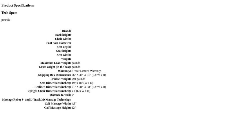 Product Details Table