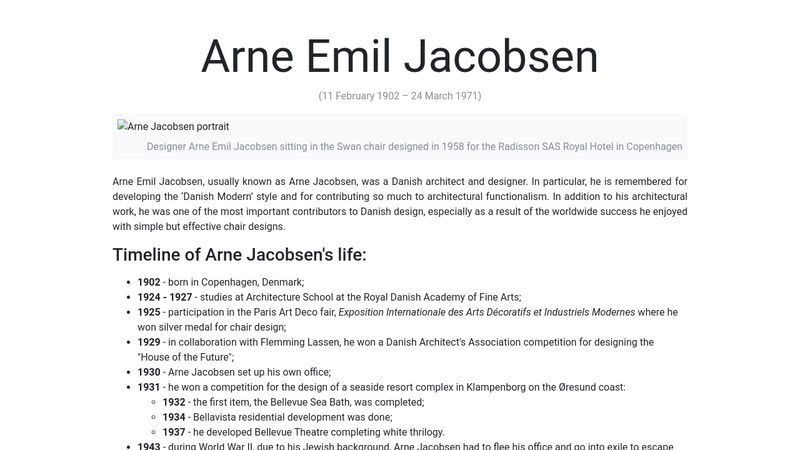 Tribute to Arne Emil Jacobsen