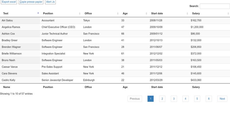 Datatables Buttons Export Excel