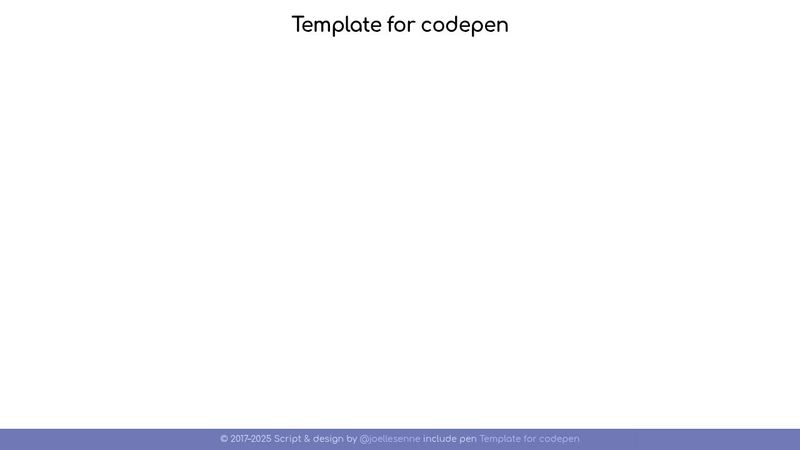 Template for codepen