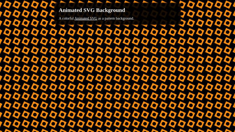 Animated SVG Background