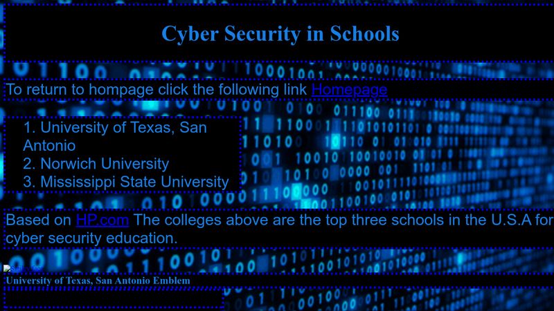 Cyber Security In Schools