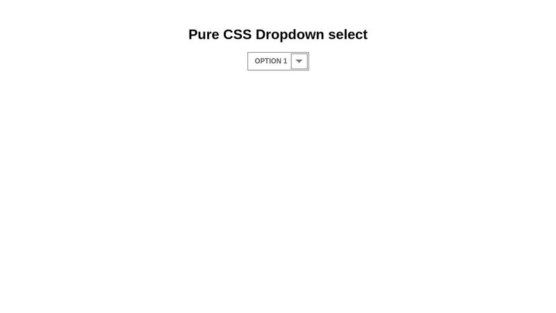 Pure CSS Dropdown Select