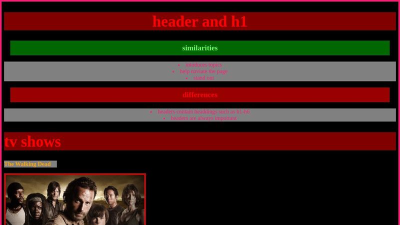 semantic html activity
