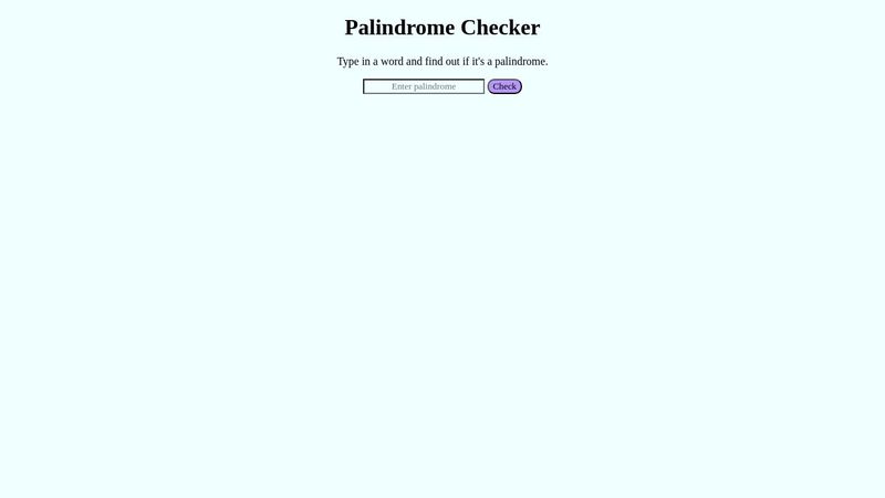 Palindrome Checker - fCC Javascript Project
