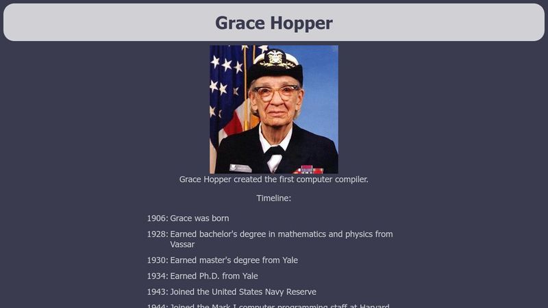 Grace Hopper Tribute