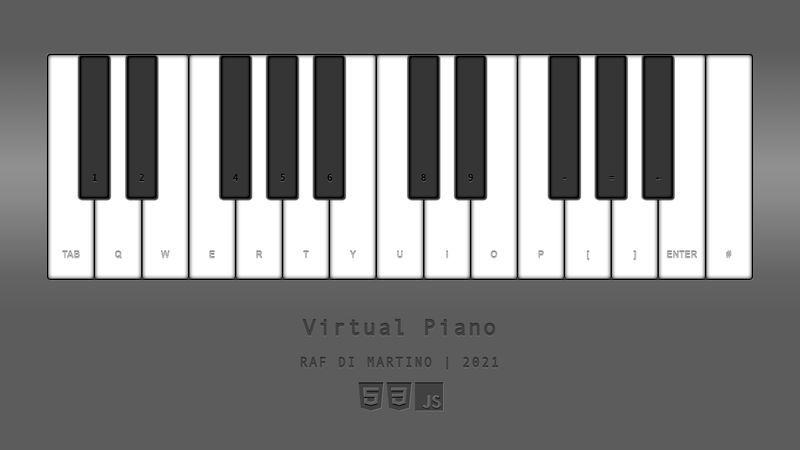 Virtual Piano Keyboard With JavaScript - piano.js