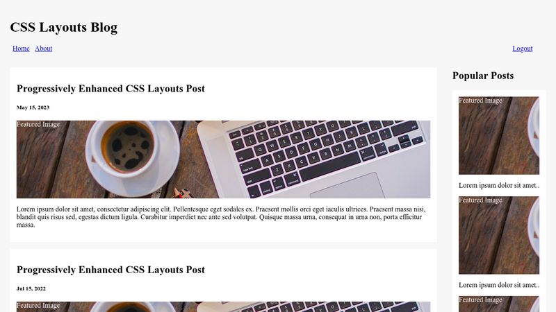 Blog Layout With CSS Grid Templates Demo