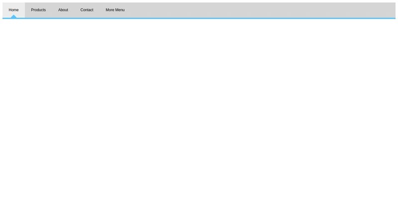 Horizontal menu with two simple sub-menus