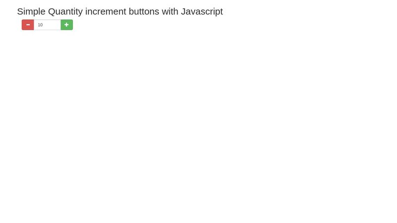 Quantity Increment / Decrement button