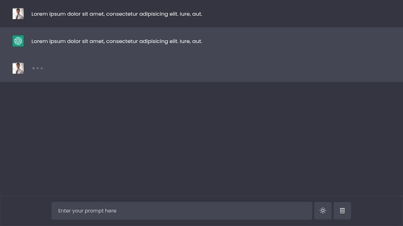 Clone chat openai How to create ChatGpt website using HTML | CSS ...
