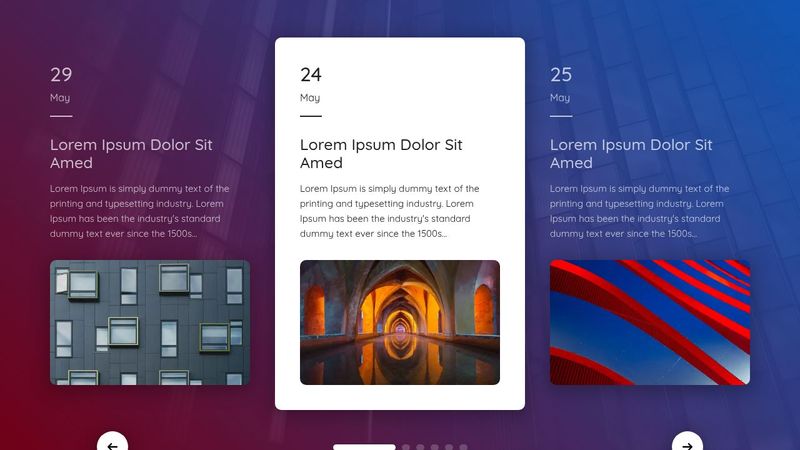 Responsive News Card Slider