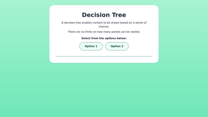 Decision Tree (Tailwind CSS)