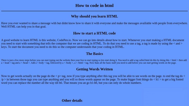 HTML Basics