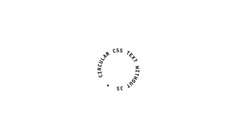 Rotating circular CSS text without JS