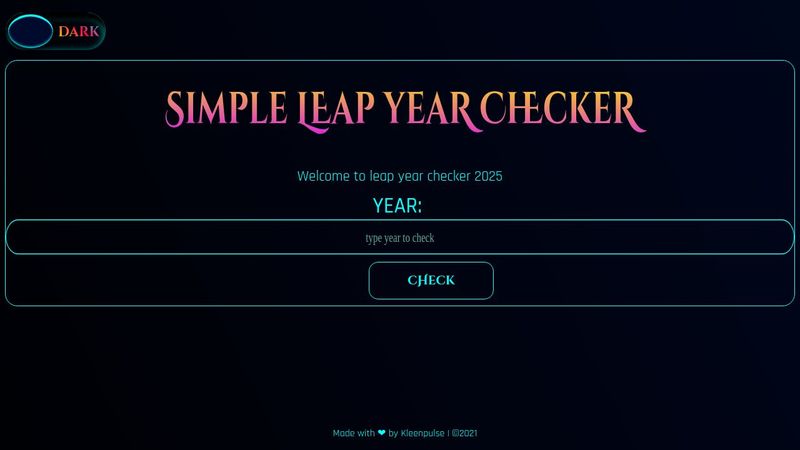 Simple Leap Year Checker