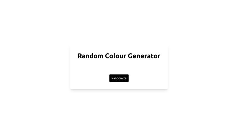 Random Colour Generator