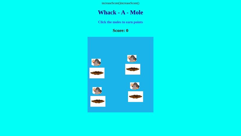 Whack - A - Mole Game