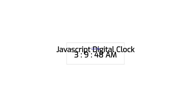 javascript digital clock