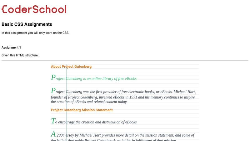 Basic CSS Assignments