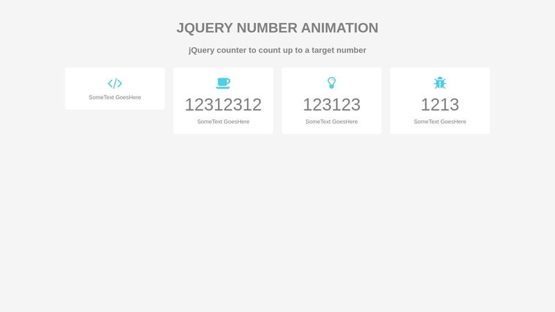jQuery Number Counter