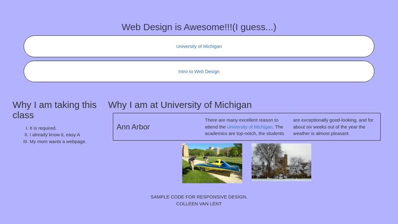 Bootstrap Responsive Design Assignment week 3