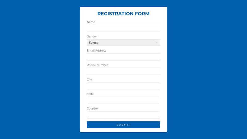 form registration codepen