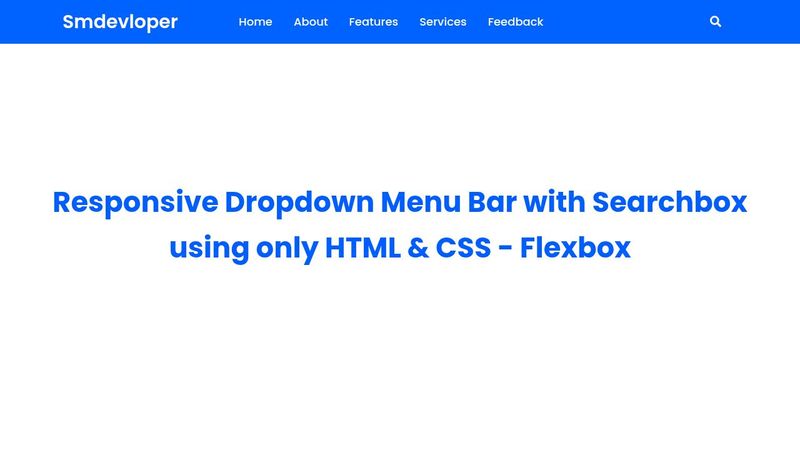 responsive navbar using html and css