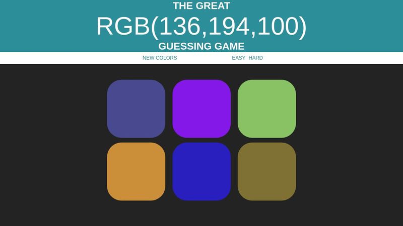 JS color guessing game
