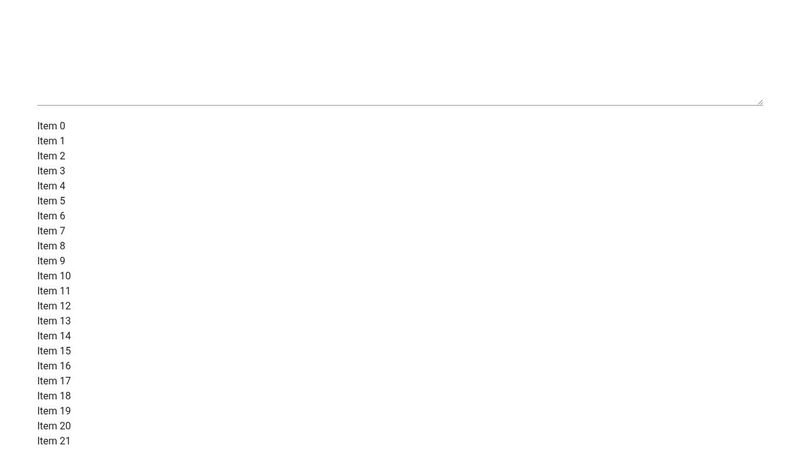 bound textarea in same component as large v-for - slow input