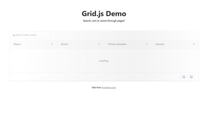 Grid.js Demo