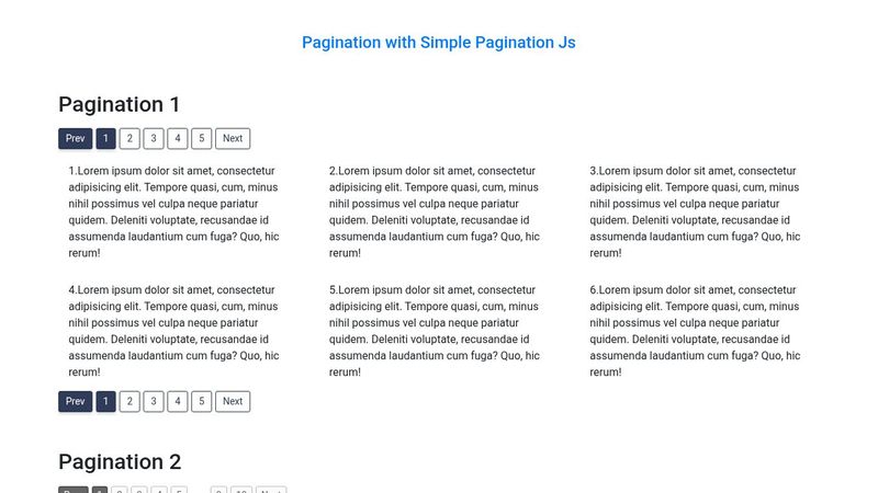 Pagination with simple pagination