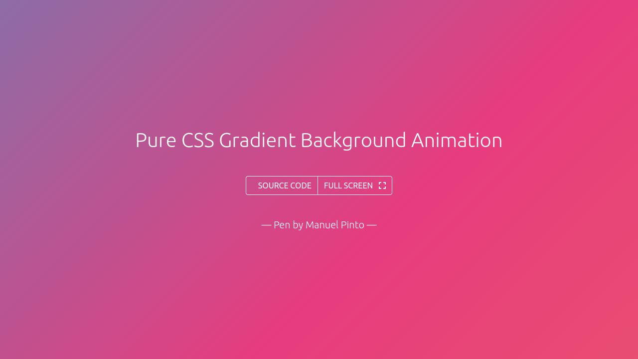 Pure CSS Gradient Background Animation