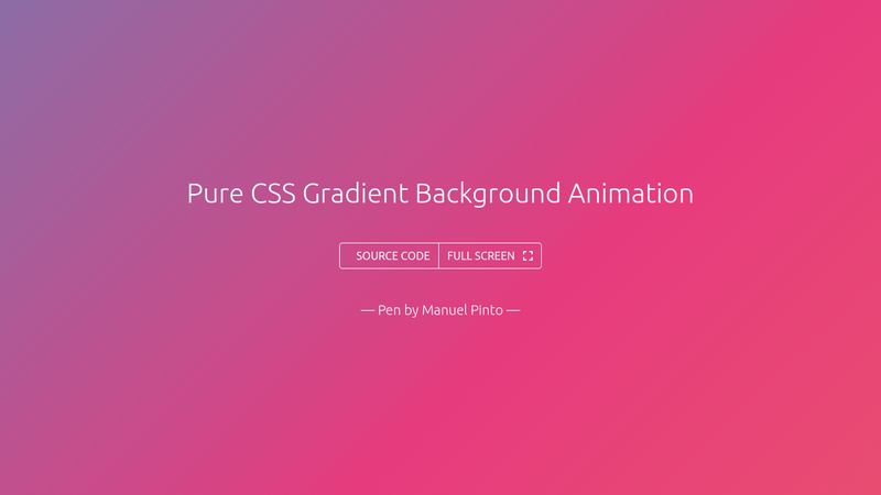Pure CSS Gradient Background Animation