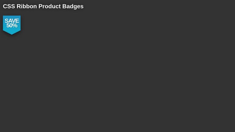 CSS Ribbon Product Badges