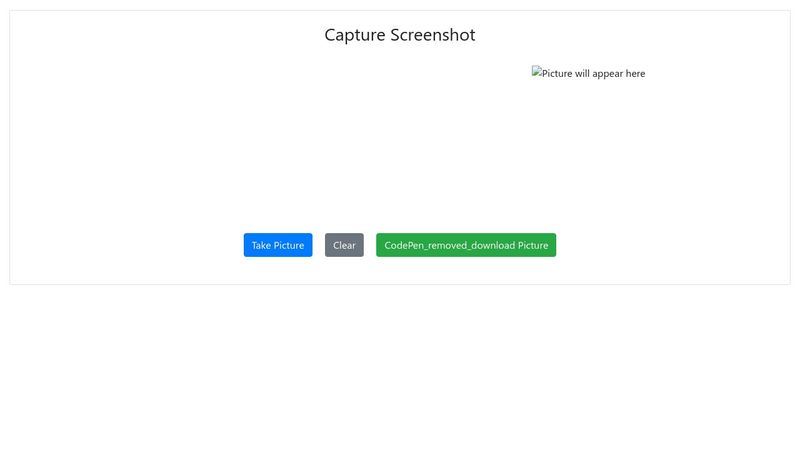 Capture Screenshot with Javascript