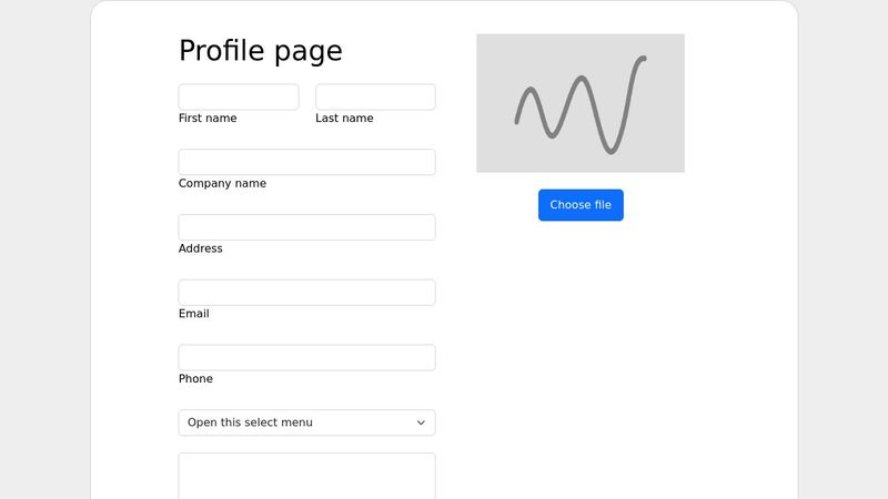 Edit profile form
