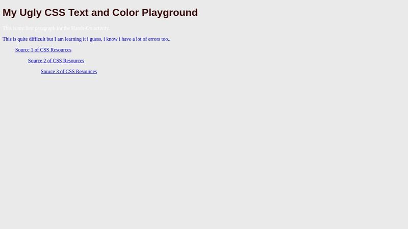 CSS Color and Text Practice