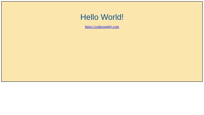 HTML -CSS Hello World!