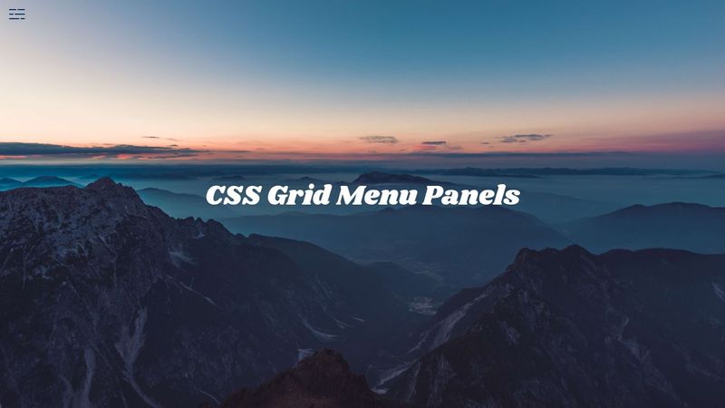 CSS Grid Menu Panels