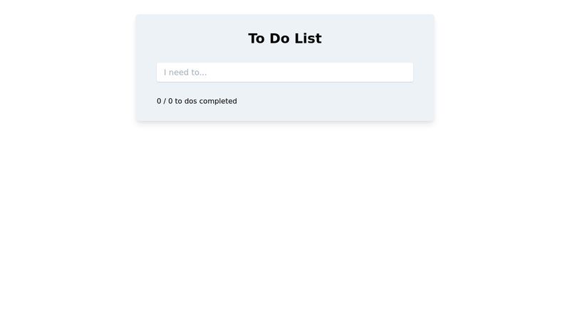To Do List - Alpine.js