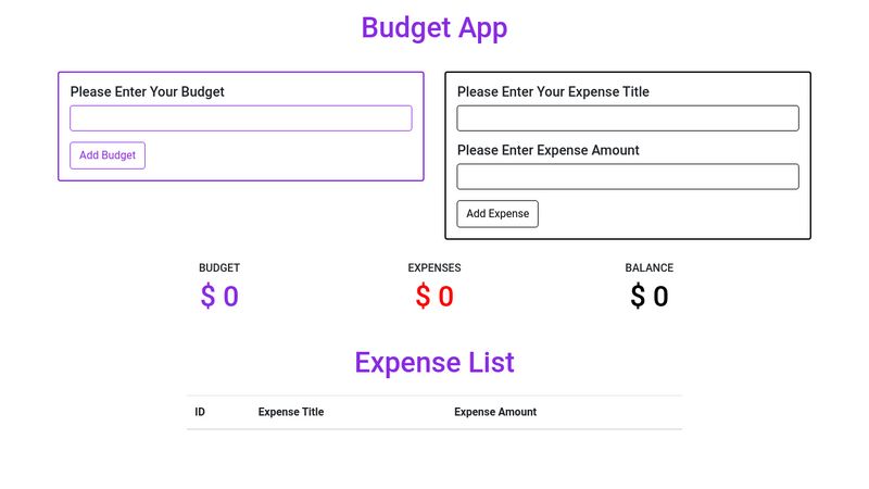 Javascript Budget App