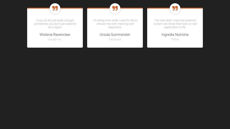 Testimonials in HTML & CSS