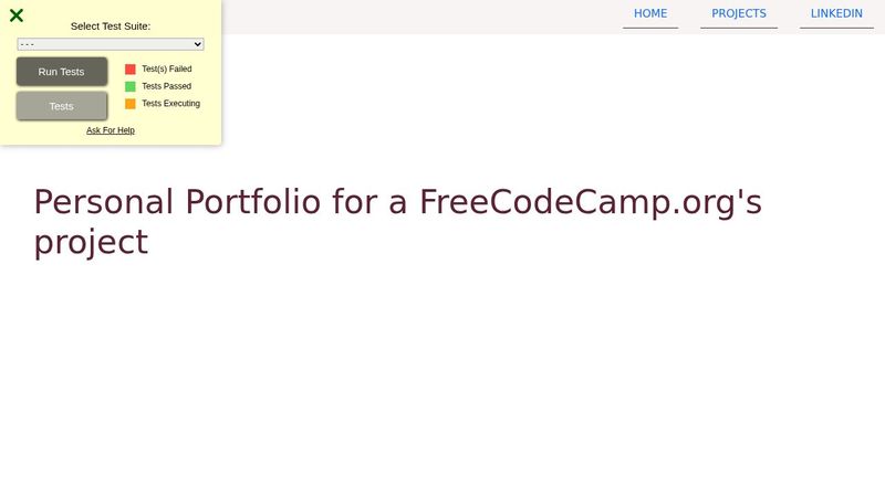 Personal Portfolio for a FreeCodeCamp.org's project
