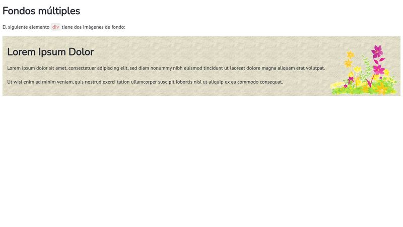 CSS Multiple Backgrounds 01