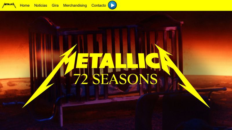 Landing page V1 (Sticky menu/Audio) - Metallica