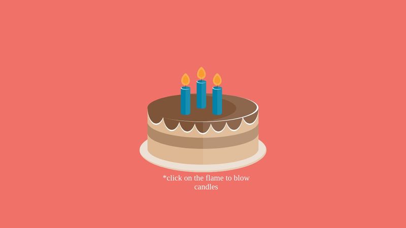 3d CSS Birthday Cake and Candles Animation