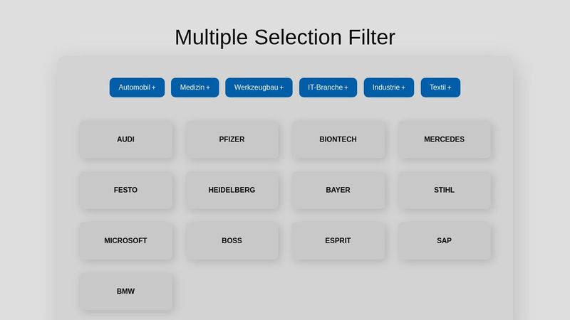 Multiple Selection Filter with jQuery