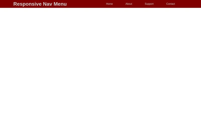 HTML CSS Responsive Nav Menu